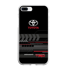 Чехол для iPhone 7Plus/8 Plus матовый с принтом Toyota 1 в Тюмени, Силикон | Область печати: задняя сторона чехла, без боковых панелей | car | toyota | абстракция | авто | графика | дизайн | полосы | протектор | пунктир | след шин | тойота