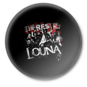 Значок с принтом The best of Louna в Тюмени,  металл | круглая форма, металлическая застежка в виде булавки | Тематика изображения на принте: louna | лусинэ геворкян