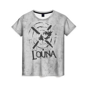 Женская футболка 3D с принтом Louna в Тюмени, 100% полиэфир ( синтетическое хлопкоподобное полотно) | прямой крой, круглый вырез горловины, длина до линии бедер | louna | лусинэ геворкян
