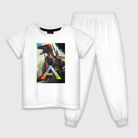 Детская пижама хлопок с принтом Ark Survival Evolved в Тюмени, 100% хлопок |  брюки и футболка прямого кроя, без карманов, на брюках мягкая резинка на поясе и по низу штанин
 | Тематика изображения на принте: арк