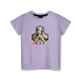 Детская футболка хлопок с принтом Ark Survival Evolved в Тюмени, 100% хлопок | круглый вырез горловины, полуприлегающий силуэт, длина до линии бедер | Тематика изображения на принте: арк