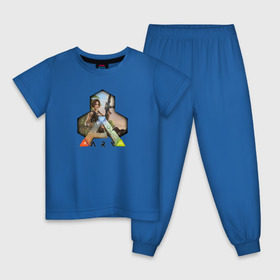 Детская пижама хлопок с принтом Ark Survival Evolved в Тюмени, 100% хлопок |  брюки и футболка прямого кроя, без карманов, на брюках мягкая резинка на поясе и по низу штанин
 | Тематика изображения на принте: арк