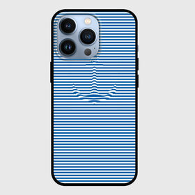 Чехол для iPhone 13 Pro с принтом Тельняшка  Якорь в Тюмени,  |  | anchor | marine | original | vest | дизайнерская | морская | оригинальная | полоска | тельняшка | якорь