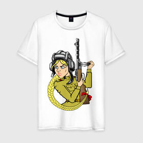 Мужская футболка хлопок с принтом Аленка в Тюмени, 100% хлопок | прямой крой, круглый вырез горловины, длина до линии бедер, слегка спущенное плечо. | 