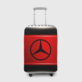 Чехол для чемодана 3D с принтом MERCEDES-BENZ в Тюмени, 86% полиэфир, 14% спандекс | двустороннее нанесение принта, прорези для ручек и колес | 