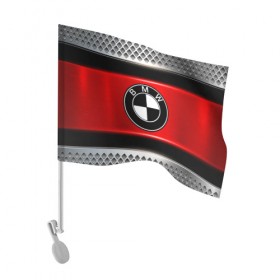 Флаг для автомобиля с принтом BMW в Тюмени, 100% полиэстер | Размер: 30*21 см | auto | automobile | bmw | car | carbon | machine | motor | motor car | sport car | автомашина | бмв | бренд | легковой автомобиль | марка | спортивный автомобиль | тачка