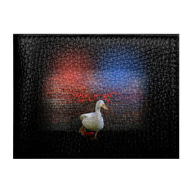 Обложка для студенческого билета с принтом Утиный вандализм в Тюмени, натуральная кожа | Размер: 11*8 см; Печать на всей внешней стороне | Тематика изображения на принте: duck | вандал | вандализм | граффити | утка | хулиган