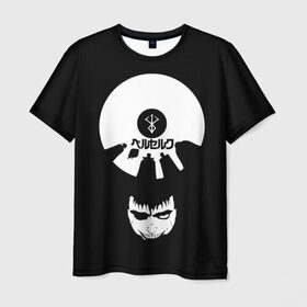 Мужская футболка 3D с принтом Hand of God в Тюмени, 100% полиэфир | прямой крой, круглый вырез горловины, длина до линии бедер | берсерк | гатс | гриффитс | рука бога | черный мечник