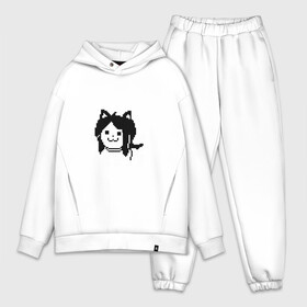 Мужской костюм хлопок OVERSIZE с принтом Undertale в Тюмени,  |  | temmie | андертейл | подземелье | темми