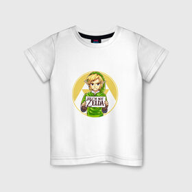 Детская футболка хлопок с принтом The Legend of Zelda в Тюмени, 100% хлопок | круглый вырез горловины, полуприлегающий силуэт, длина до линии бедер | legend of zelda | зельда | линк