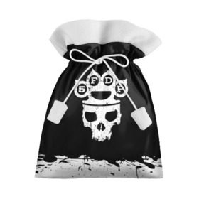 Подарочный 3D мешок с принтом Five Finger Death Punch в Тюмени, 100% полиэстер | Размер: 29*39 см | Тематика изображения на принте: 5fdp | alternative | ffdp | groove | metal | metall | rock | альтернатива | грув | группа | метал | рок | череп