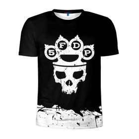 Мужская футболка 3D спортивная с принтом Five Finger Death Punch в Тюмени, 100% полиэстер с улучшенными характеристиками | приталенный силуэт, круглая горловина, широкие плечи, сужается к линии бедра | 5fdp | alternative | ffdp | groove | metal | metall | rock | альтернатива | грув | группа | метал | рок | череп