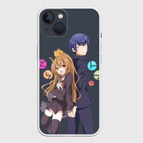 Чехол для iPhone 13 с принтом Toradora в Тюмени,  |  | Тематика изображения на принте: anime | аниме | карманный тигр | торадора toradora айсака тайга