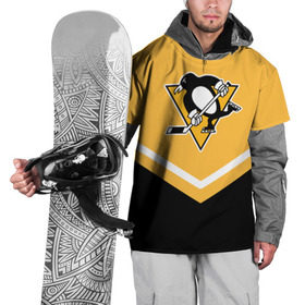 Накидка на куртку 3D с принтом Pittsburgh Penguins (Форма 1) в Тюмени, 100% полиэстер |  | питтсбург пингвинз
