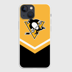 Чехол для iPhone 13 mini с принтом Pittsburgh Penguins (Форма 1) в Тюмени,  |  | питтсбург пингвинз