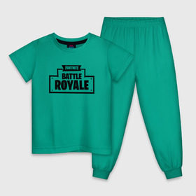 Детская пижама хлопок с принтом Fortnite Battle Royale Logo в Тюмени, 100% хлопок |  брюки и футболка прямого кроя, без карманов, на брюках мягкая резинка на поясе и по низу штанин
 | 