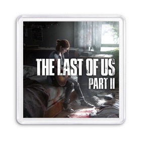 Магнит 55*55 с принтом The Last of Us part II в Тюмени, Пластик | Размер: 65*65 мм; Размер печати: 55*55 мм | Тематика изображения на принте: the last of us | гриб | грибы | джоэл | кордицепс | пиратs | элли