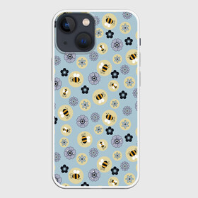 Чехол для iPhone 13 mini с принтом Пчелки в Тюмени,  |  | пчелки | пчелы | цветы