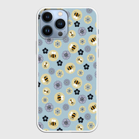 Чехол для iPhone 13 Pro Max с принтом Пчелки в Тюмени,  |  | Тематика изображения на принте: пчелки | пчелы | цветы