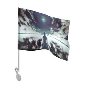 Флаг для автомобиля с принтом Ken Kaneki в Тюмени, 100% полиэстер | Размер: 30*21 см | anime | ghoul | tokyo | tokyo ghoul | гуль | канеки | кен
