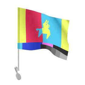 Флаг для автомобиля с принтом Лама Фортнайт в Тюмени, 100% полиэстер | Размер: 30*21 см | battle royale | fortnite | lama | батл рояль | лама | фортнайт