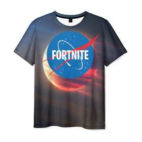 Мужская футболка 3D с принтом Fortnite в Тюмени, 100% полиэфир | прямой крой, круглый вырез горловины, длина до линии бедер | battle royale | fortnite | lama | space | батл рояль | космос | лама | фортнайт