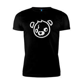 Мужская футболка премиум с принтом Cuddle Bear в Тюмени, 92% хлопок, 8% лайкра | приталенный силуэт, круглый вырез ворота, длина до линии бедра, короткий рукав | battle royale | fortnite | lama | батл рояль | лама | медведь | фортнайт