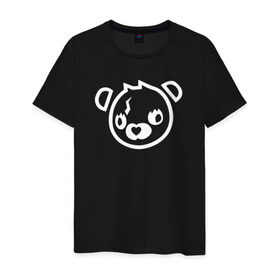 Мужская футболка хлопок с принтом Cuddle Bear в Тюмени, 100% хлопок | прямой крой, круглый вырез горловины, длина до линии бедер, слегка спущенное плечо. | battle royale | fortnite | lama | батл рояль | лама | медведь | фортнайт