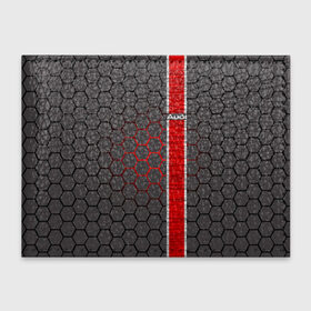Обложка для студенческого билета с принтом Audi в Тюмени, натуральная кожа | Размер: 11*8 см; Печать на всей внешней стороне | Тематика изображения на принте: audi | авто | автомобиль | ауди | лого
