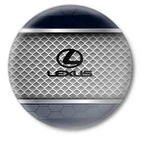 Значок с принтом LEXUS SPORT в Тюмени,  металл | круглая форма, металлическая застежка в виде булавки | auto | car | lexus | авто | автомобиль | лексус | машина