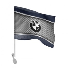 Флаг для автомобиля с принтом BMW SPORT в Тюмени, 100% полиэстер | Размер: 30*21 см | auto | bmw | car | авто | автомобиль | бмв | машина