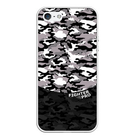 Чехол для iPhone 5/5S матовый с принтом Fighter PRO в Тюмени, Силикон | Область печати: задняя сторона чехла, без боковых панелей | fighter | боец | спортсмен