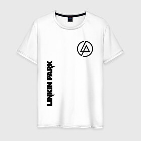 Мужская футболка хлопок с принтом Linkin Park в Тюмени, 100% хлопок | прямой крой, круглый вырез горловины, длина до линии бедер, слегка спущенное плечо. | bennington | chester | linkin park | альтернативный | беннингтон | группа | ленкин | линкин | майк | метал | музыкант | ню | нюметал | парк | певец | рок | рэп | честер | электроник