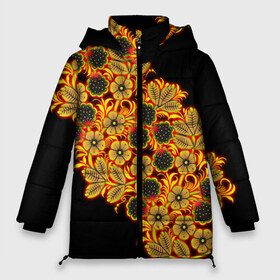 Женская зимняя куртка 3D с принтом Славянский орнамент в Тюмени, верх — 100% полиэстер; подкладка — 100% полиэстер; утеплитель — 100% полиэстер | длина ниже бедра, силуэт Оверсайз. Есть воротник-стойка, отстегивающийся капюшон и ветрозащитная планка. 

Боковые карманы с листочкой на кнопках и внутренний карман на молнии | гжель | народный | популярные | промысел | россия | русь | старинный | традиция | узор | хохлома | яркие