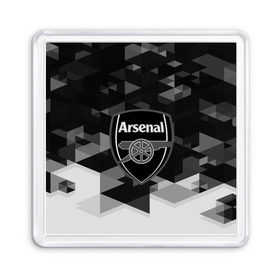 Магнит 55*55 с принтом FC Arsenal sport geometry 2018 в Тюмени, Пластик | Размер: 65*65 мм; Размер печати: 55*55 мм | 