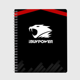 Тетрадь с принтом iBuyPower The Form в Тюмени, 100% бумага | 48 листов, плотность листов — 60 г/м2, плотность картонной обложки — 250 г/м2. Листы скреплены сбоку удобной пружинной спиралью. Уголки страниц и обложки скругленные. Цвет линий — светло-серый
 | 0x000000123 | csgo | ibuypower | ксго