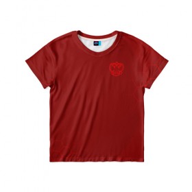 Детская футболка 3D с принтом Russia 2018 (Red Maсhine) в Тюмени, 100% гипоаллергенный полиэфир | прямой крой, круглый вырез горловины, длина до линии бедер, чуть спущенное плечо, ткань немного тянется | 0x000000123 | mashine | red | russia | герб | красная | машина | россия | спорт | футбол | хоккей
