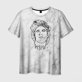 Мужская футболка 3D с принтом Face в Тюмени, 100% полиэфир | прямой крой, круглый вырез горловины, длина до линии бедер | 3d | cgi | digital art | music | retro | vaporwave | абстракция | вейпорвейв | геометрия | музыка | ретро