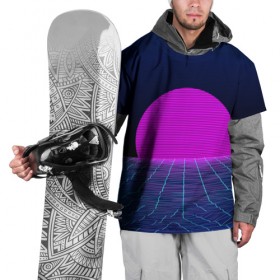 Накидка на куртку 3D с принтом Солнце в Тюмени, 100% полиэстер |  | 3d | cgi | digital art | music | retro | vaporwave | абстракция | вейпорвейв | геометрия | музыка | ретро