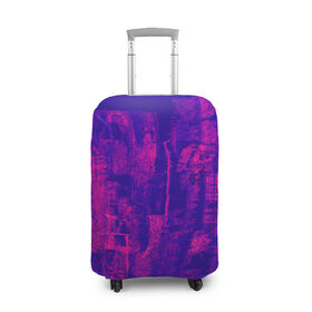 Чехол для чемодана 3D с принтом Неоновые краски в Тюмени, 86% полиэфир, 14% спандекс | двустороннее нанесение принта, прорези для ручек и колес | 