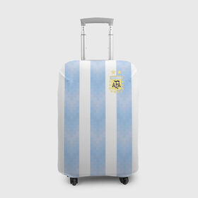 Чехол для чемодана 3D с принтом Сборная Аргентины в Тюмени, 86% полиэфир, 14% спандекс | двустороннее нанесение принта, прорези для ручек и колес | аргентина | месси | сборная аргентины