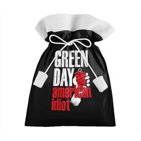 Подарочный 3D мешок с принтом Green Day American Idiot в Тюмени, 100% полиэстер | Размер: 29*39 см | green day | punk rock | билли джо армстронг | панк рок