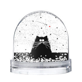 Водяной шар с принтом Котик в Тюмени, Пластик | Изображение внутри шара печатается на глянцевой фотобумаге с двух сторон | cats | kitty | кот | котик | сердечки cat | сердце