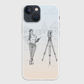 Чехол для iPhone 13 mini с принтом Девушка с контроллером в Тюмени,  |  | surveyor | геодезист | геодезия | кадастр