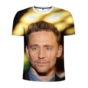 Мужская футболка 3D спортивная с принтом Том Хиддлстон в Тюмени, 100% полиэстер с улучшенными характеристиками | приталенный силуэт, круглая горловина, широкие плечи, сужается к линии бедра | Тематика изображения на принте: tom hiddleston | том хиддлстон