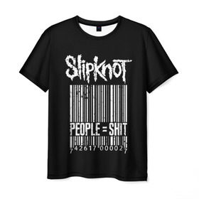 Мужская футболка 3D с принтом Slipknot People в Тюмени, 100% полиэфир | прямой крой, круглый вырез горловины, длина до линии бедер | alternative | iowa | metal | nu | slipknot | slipnot | taylor | метал | слипкнот | слипнот
