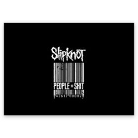 Поздравительная открытка с принтом Slipknot People в Тюмени, 100% бумага | плотность бумаги 280 г/м2, матовая, на обратной стороне линовка и место для марки
 | alternative | iowa | metal | nu | slipknot | slipnot | taylor | метал | слипкнот | слипнот