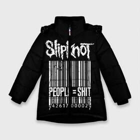 Зимняя куртка для девочек 3D с принтом Slipknot People в Тюмени, ткань верха — 100% полиэстер; подклад — 100% полиэстер, утеплитель — 100% полиэстер. | длина ниже бедра, удлиненная спинка, воротник стойка и отстегивающийся капюшон. Есть боковые карманы с листочкой на кнопках, утяжки по низу изделия и внутренний карман на молнии. 

Предусмотрены светоотражающий принт на спинке, радужный светоотражающий элемент на пуллере молнии и на резинке для утяжки. | alternative | iowa | metal | nu | slipknot | slipnot | taylor | метал | слипкнот | слипнот