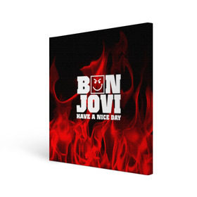 Холст квадратный с принтом BON JOVI в Тюмени, 100% ПВХ |  | bon jovi | альтернативный хип хоп | группа | инди поп | музыка | музыкальное произведение | ноты | регги | рок | синти поп