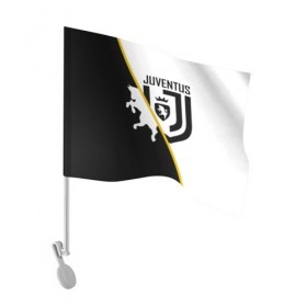 Флаг для автомобиля с принтом JUVENTUS FOOTBALL POINT в Тюмени, 100% полиэстер | Размер: 30*21 см | cr7 | juve | juventus | ronaldo | роналдо | спорт | футбол | ювентус